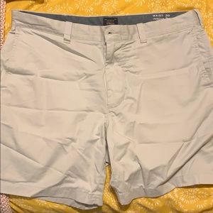 JCREW: 7” stretch khaki shorts. 36” waist